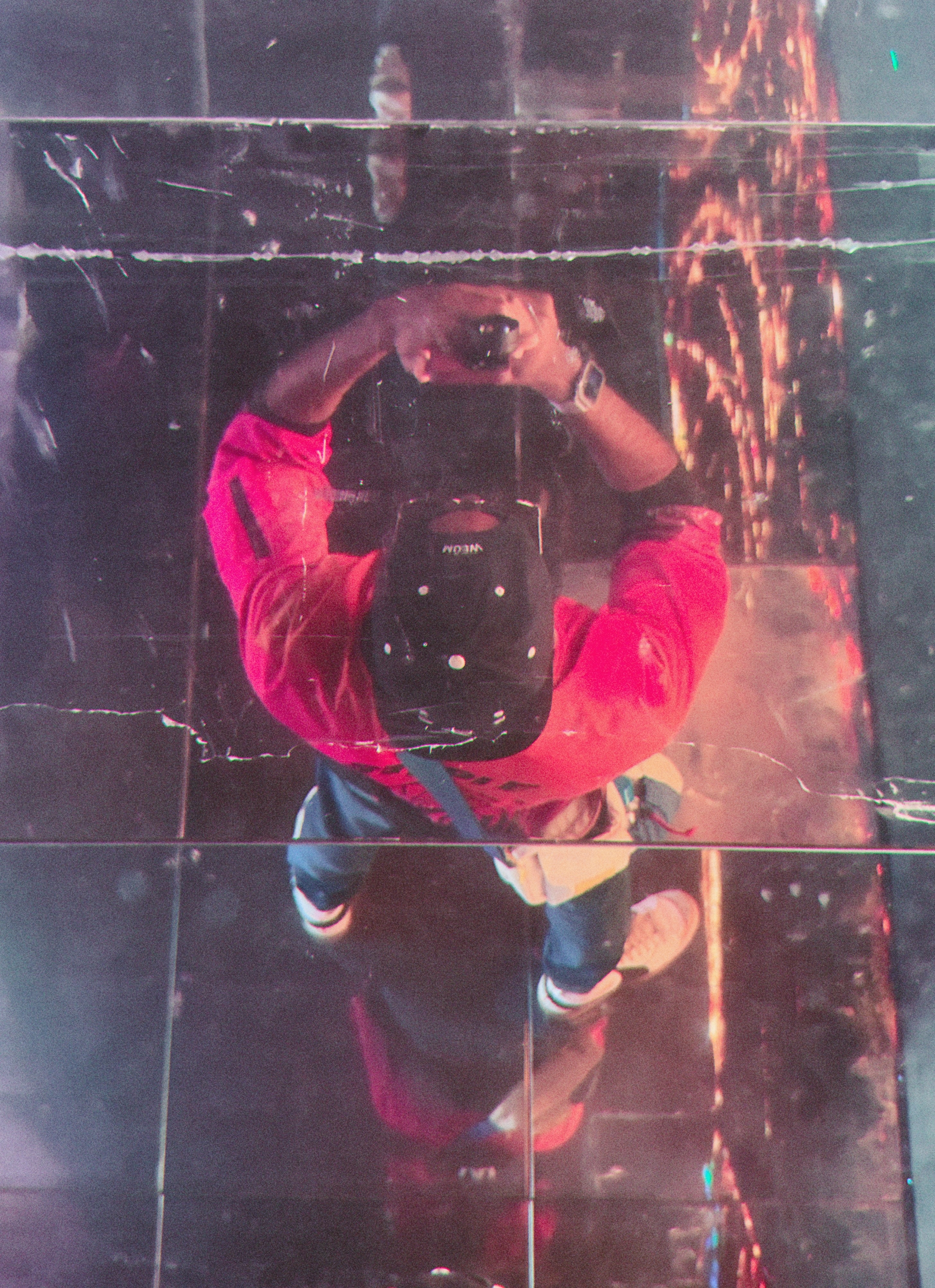 self-portrait in a mirror room