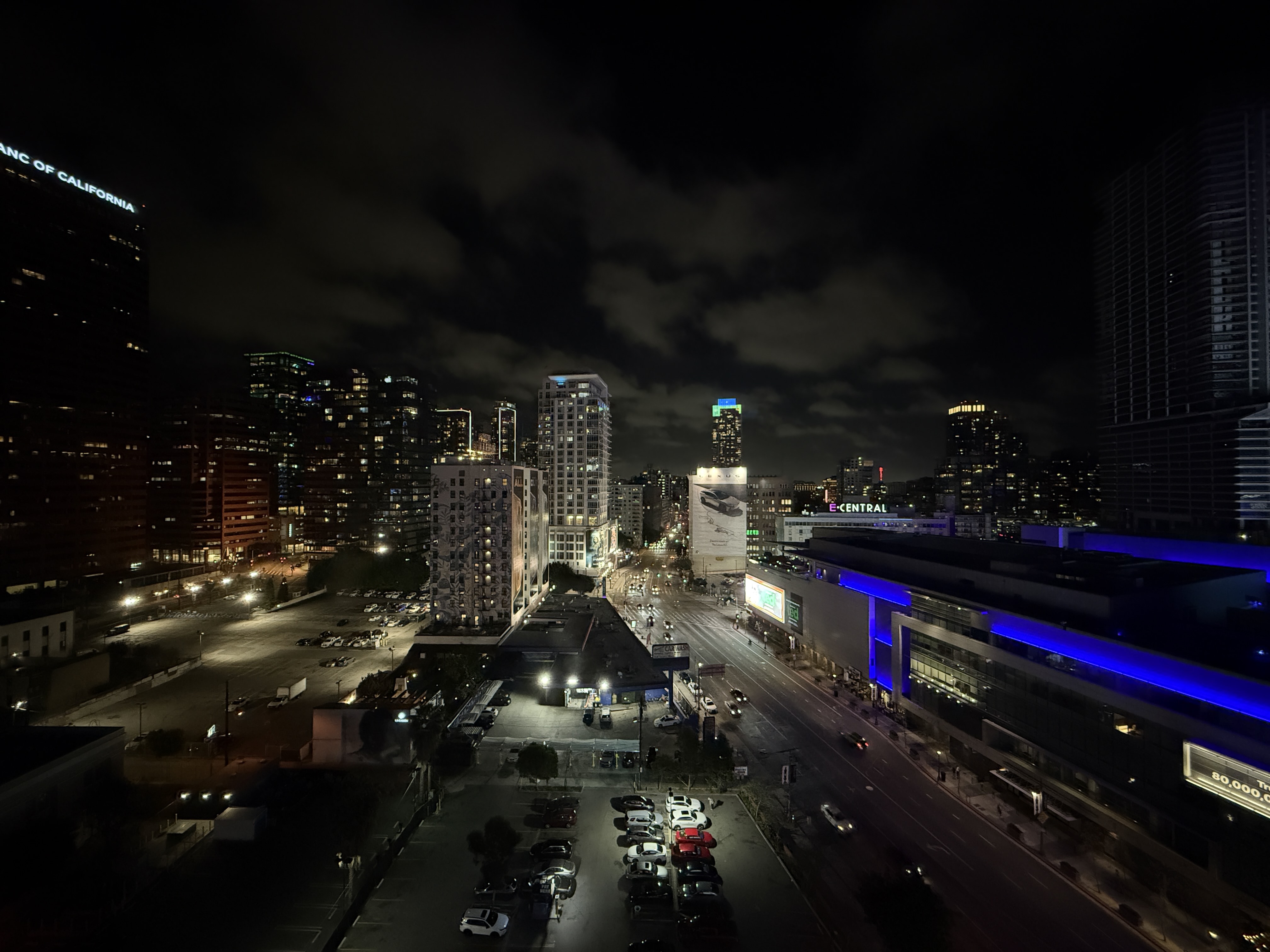 nighttime view outside our window