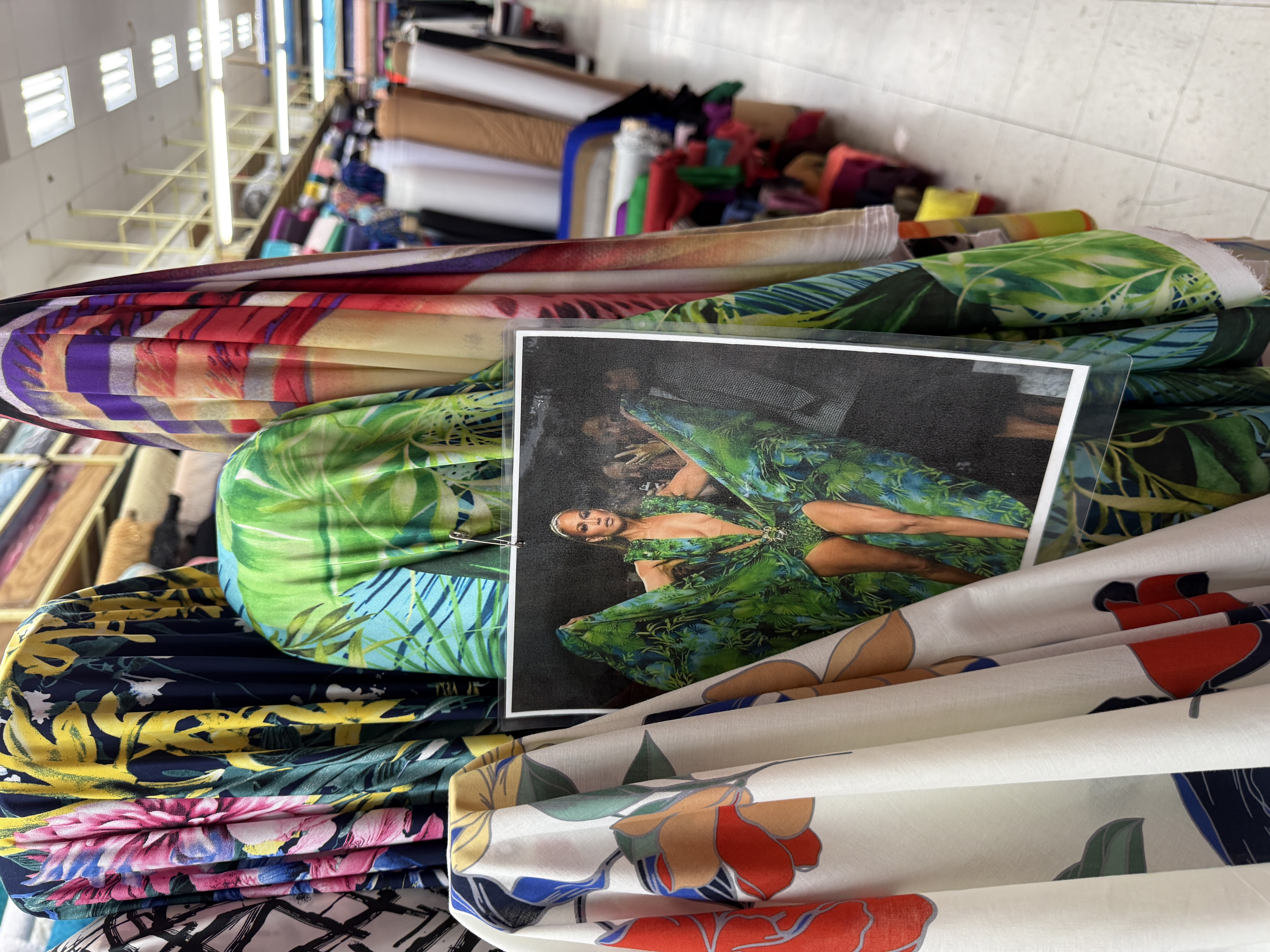 Jennifer Lopez’s runway dress fabric for sale