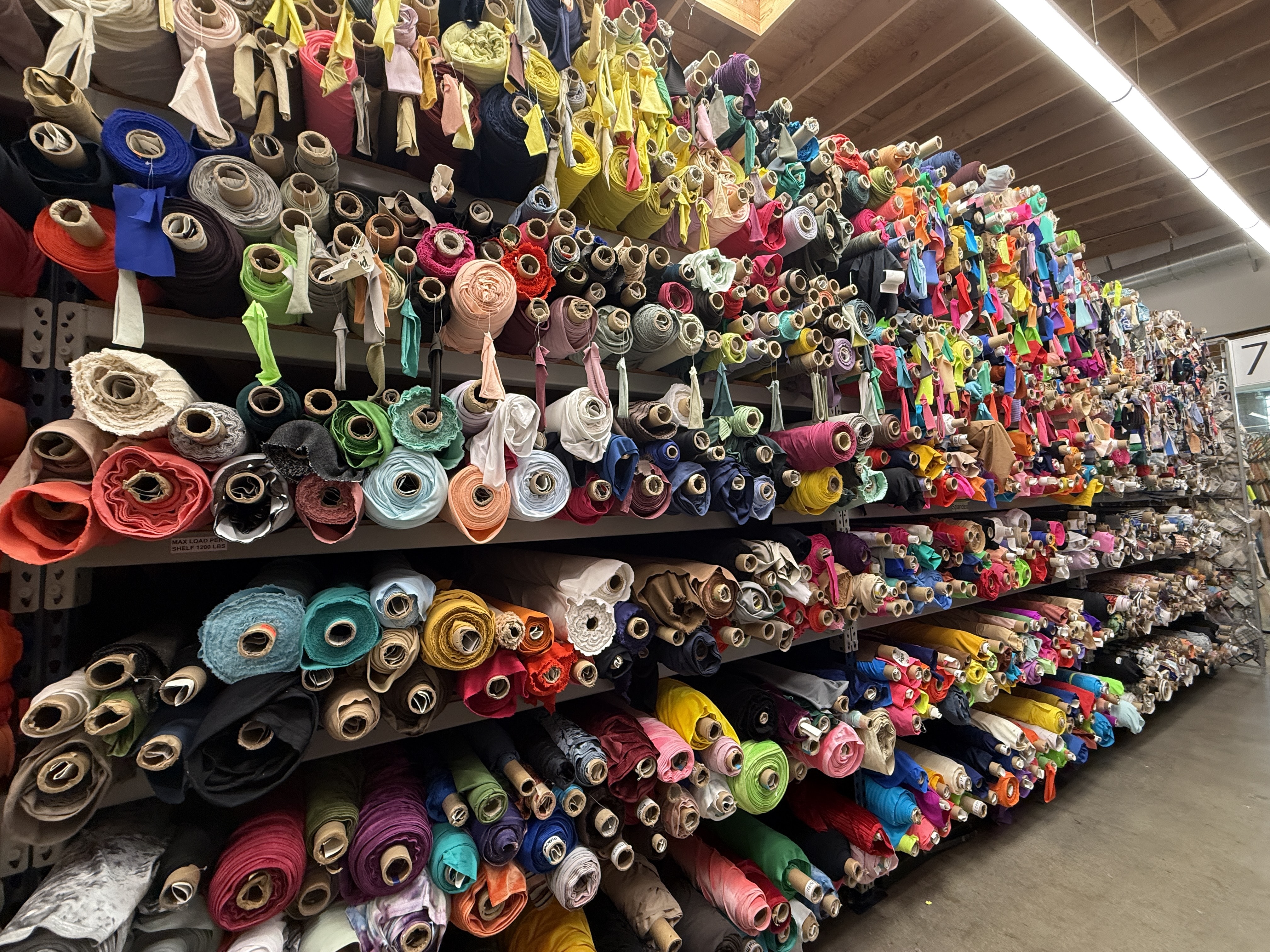 fabric as far as the eye can see