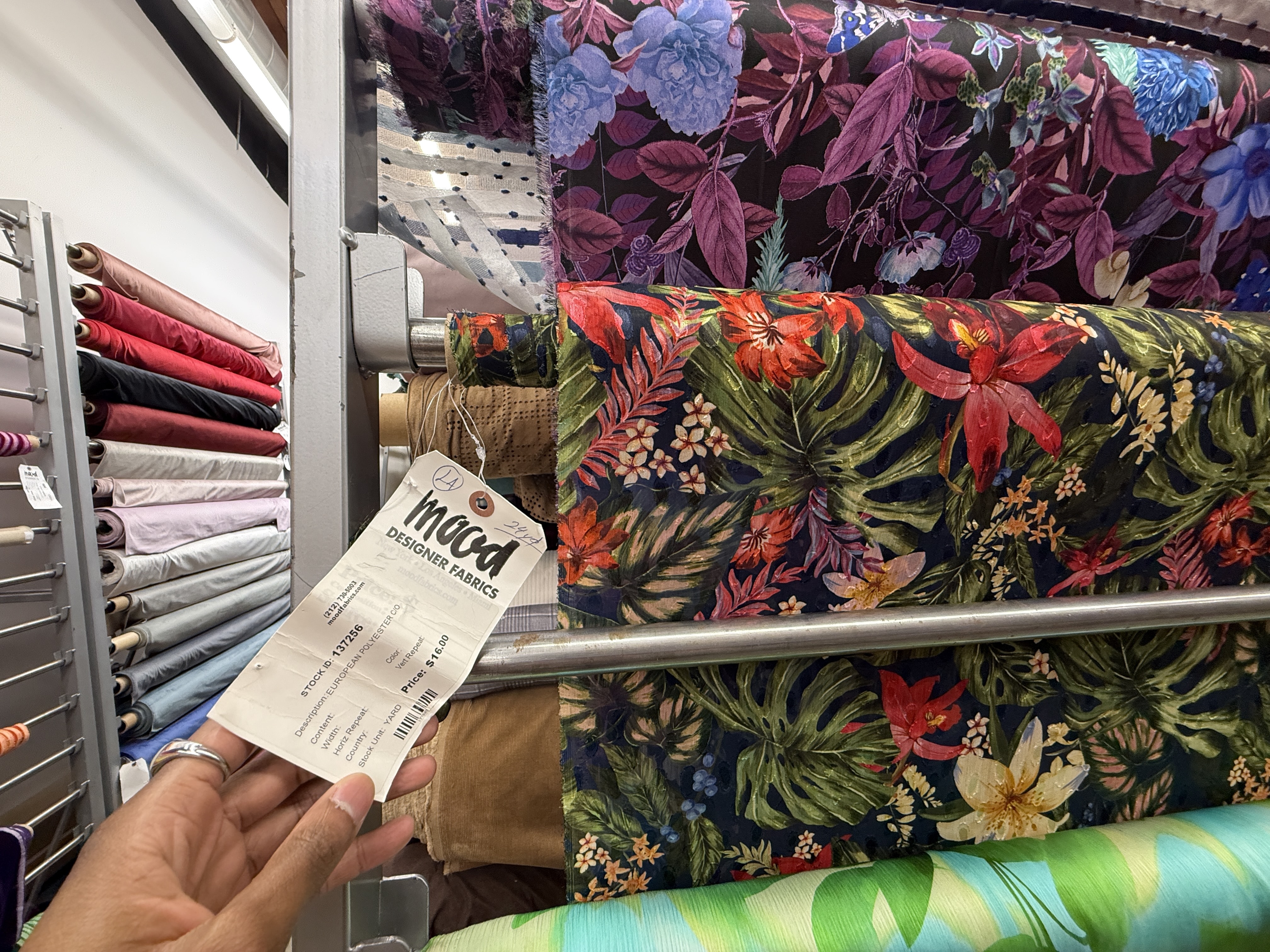 i bought two yards of this dark floral fabric