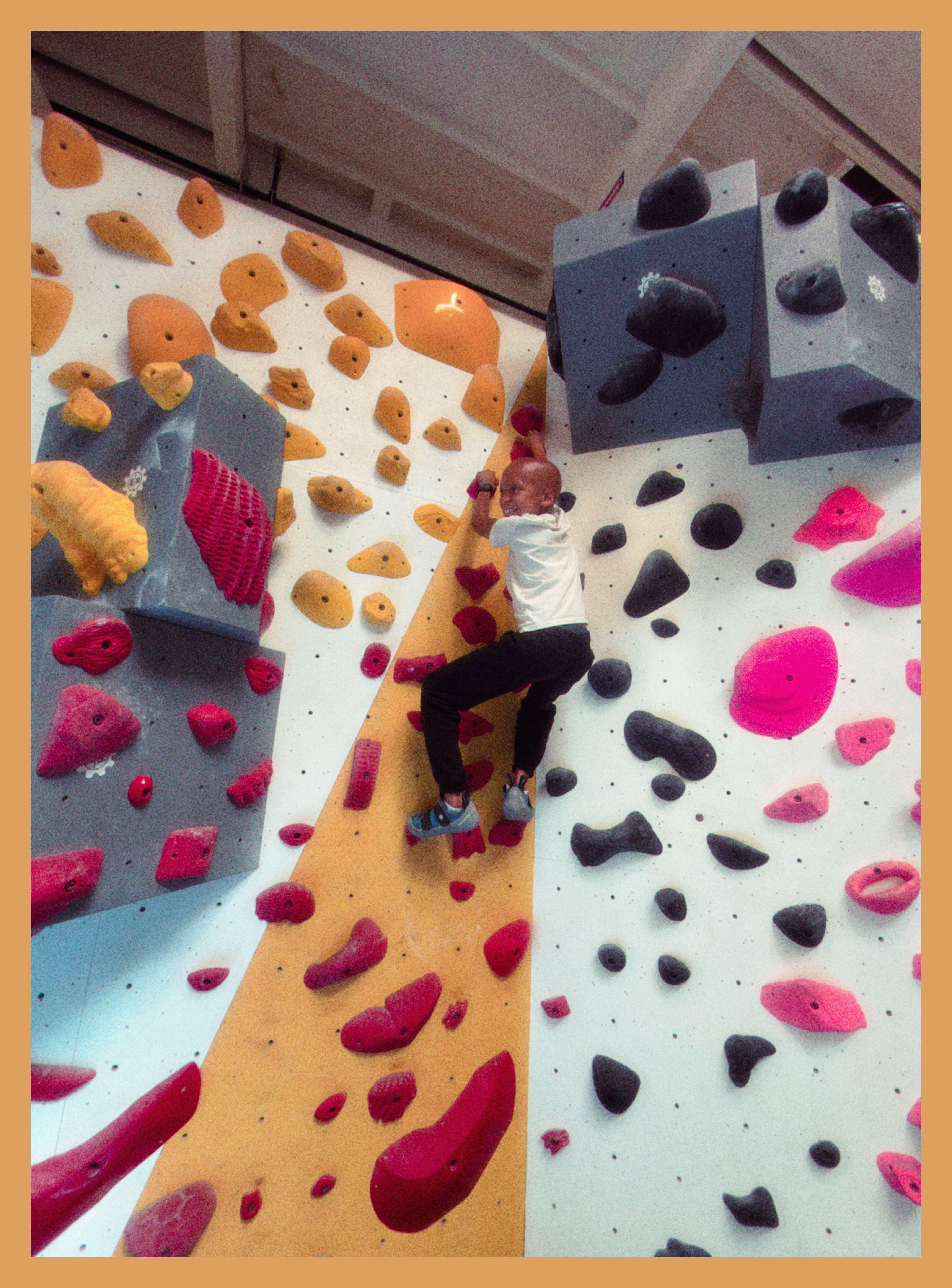 Ian rock-climbing
