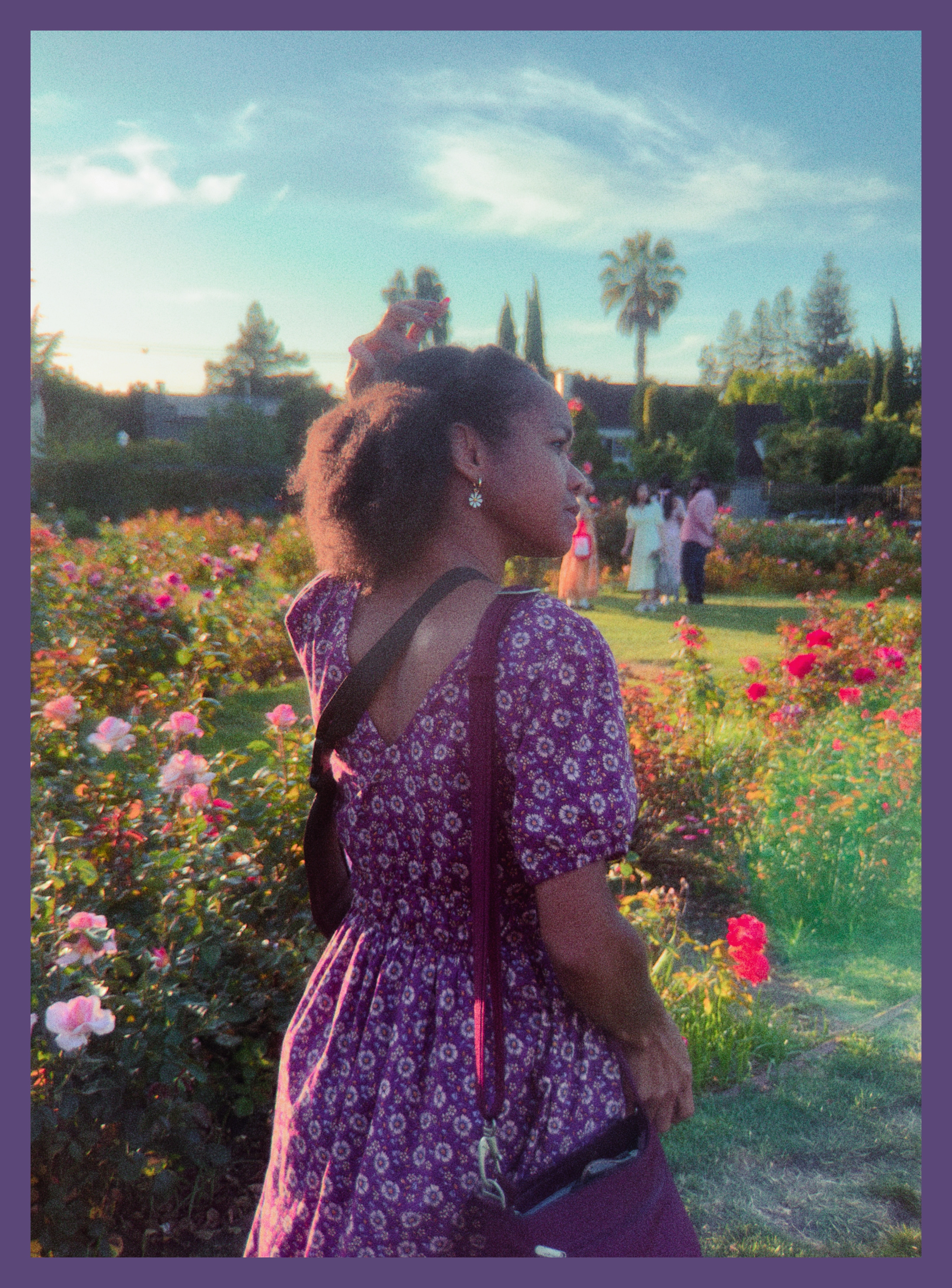 Lakeisha looking for pretty flowers
