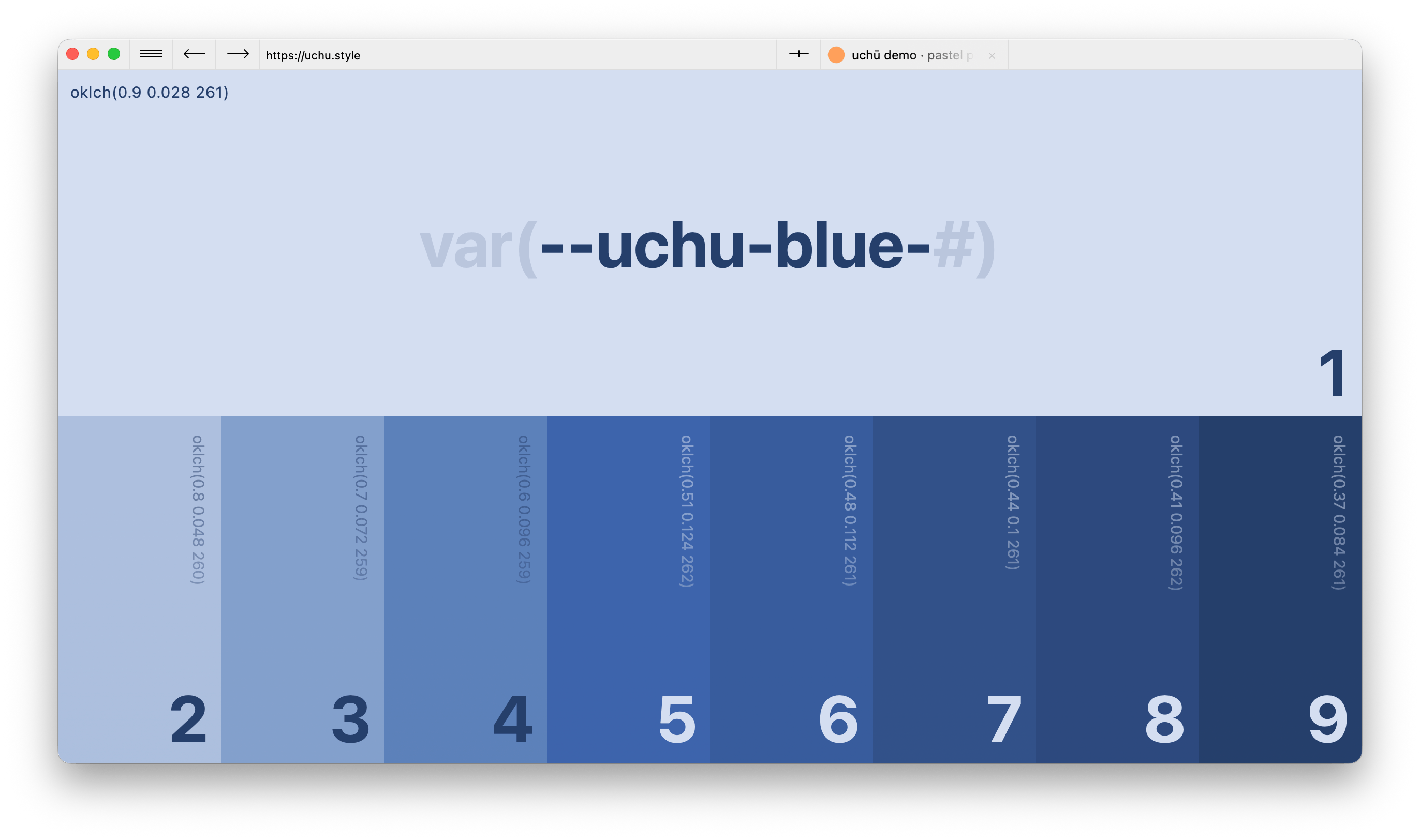 blue pastel palette