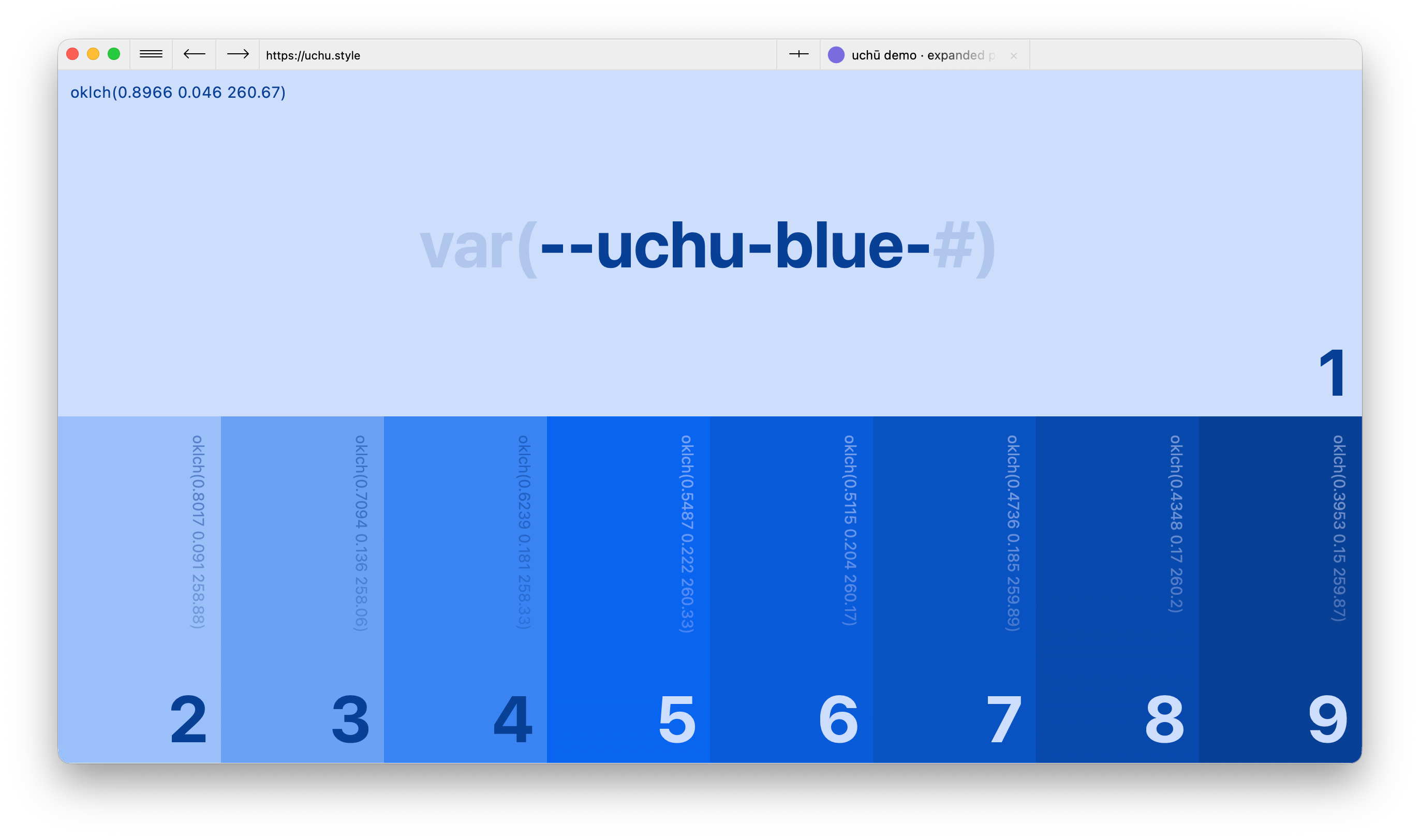 blue palette