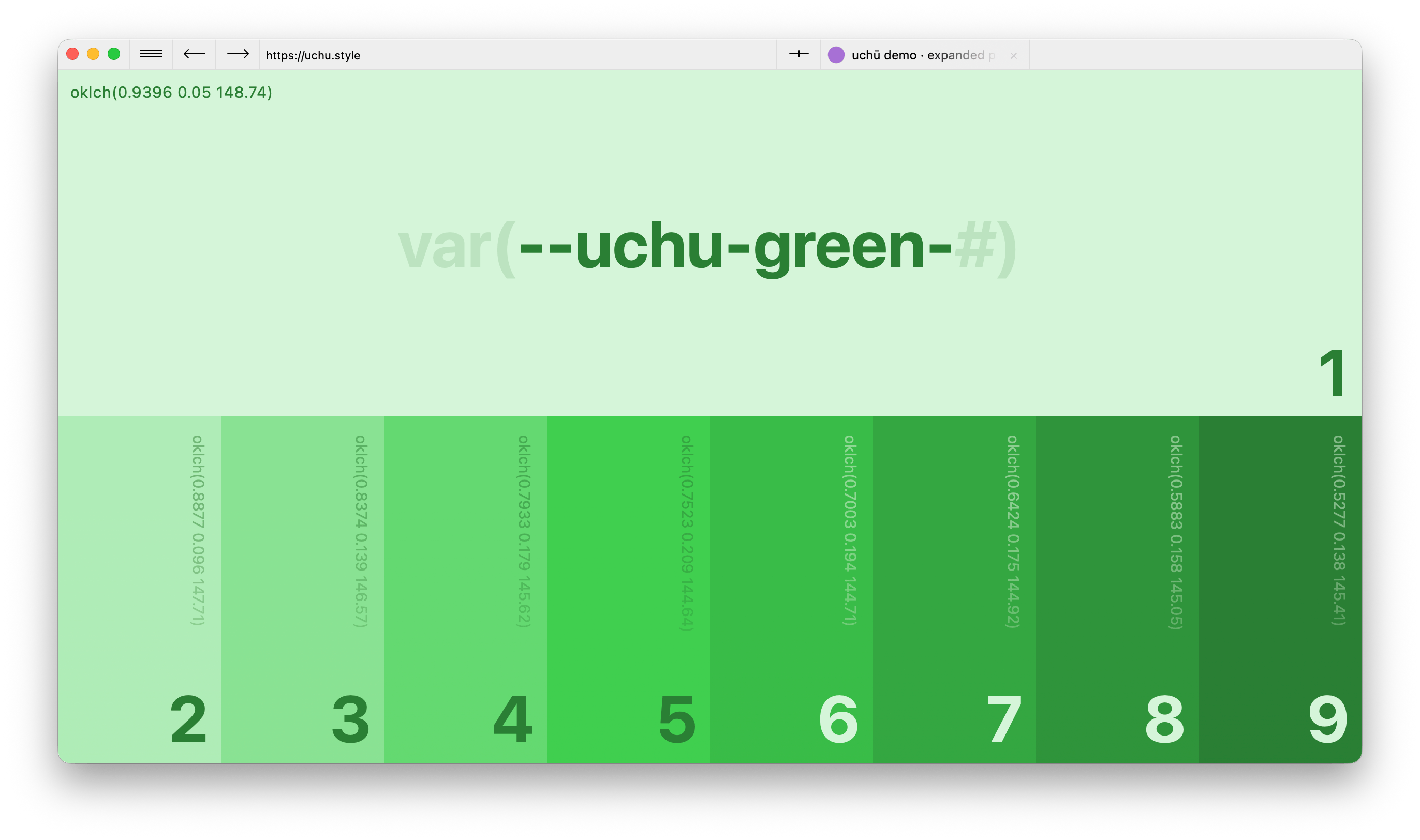 green palette