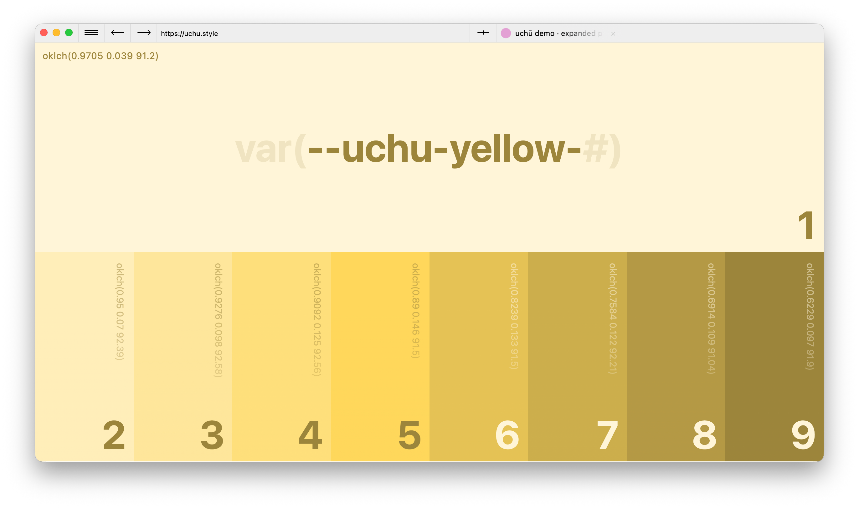 yellow palette