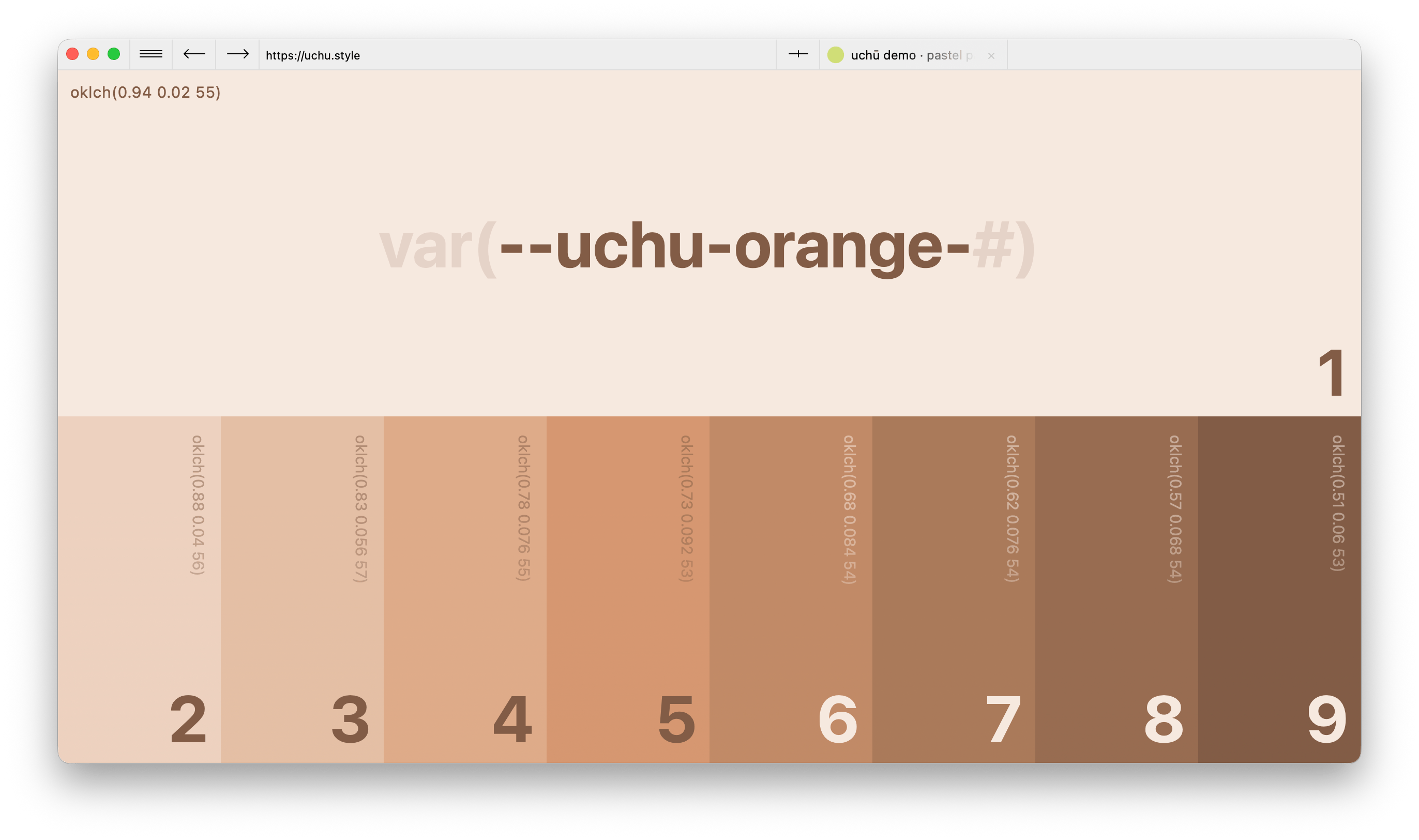 orange pastel palette