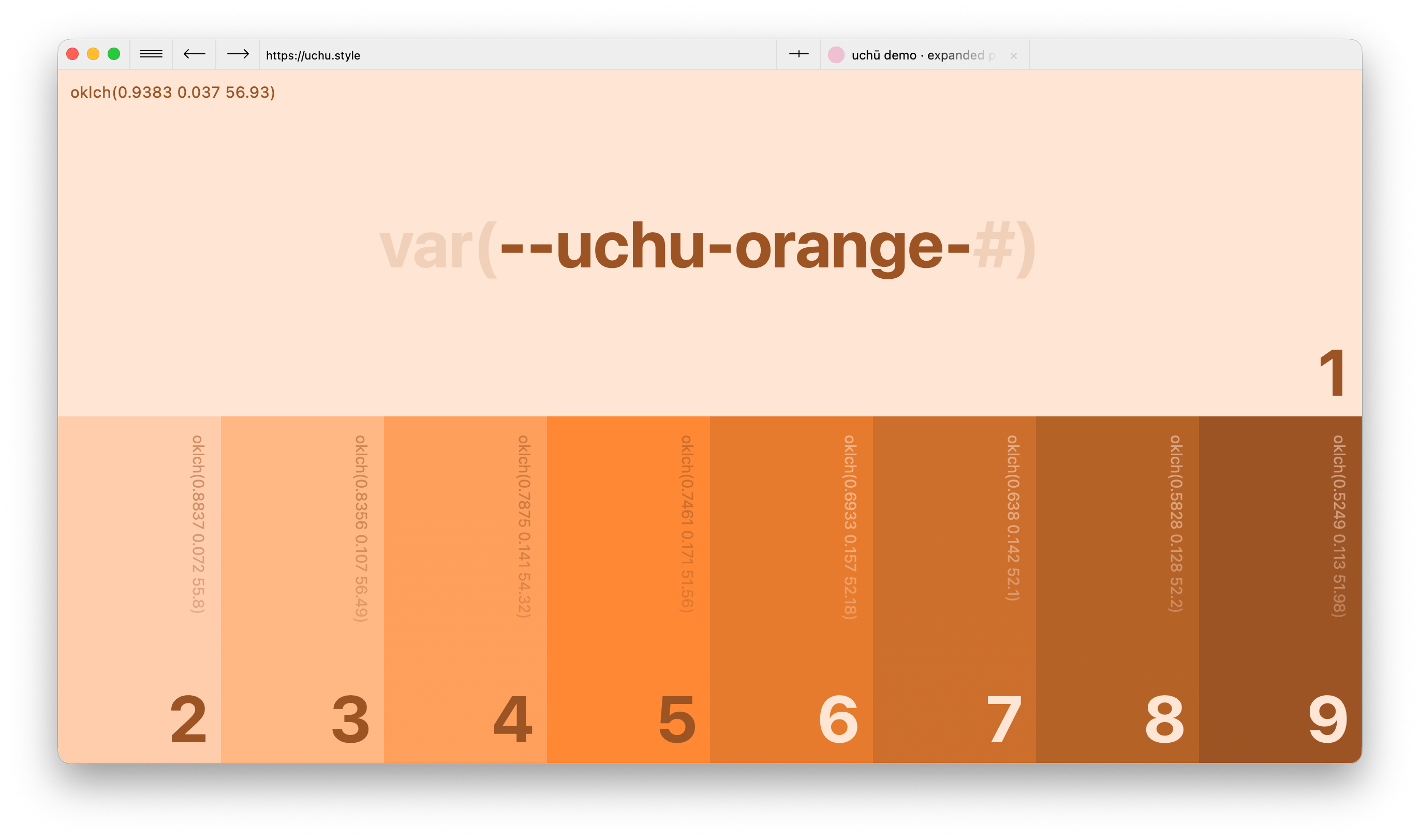 orange palette