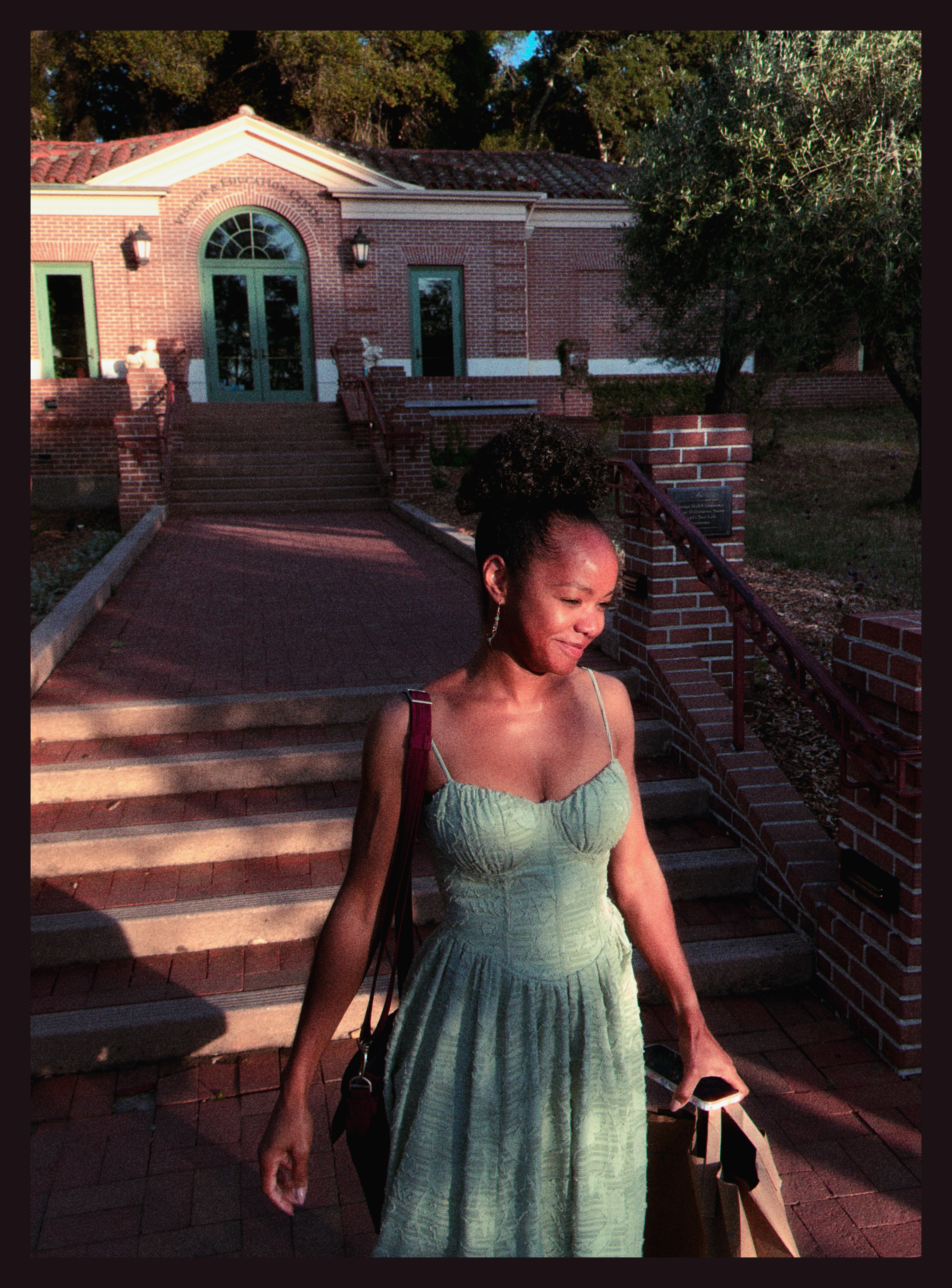 Lakeisha glowing in the light of a setting sun